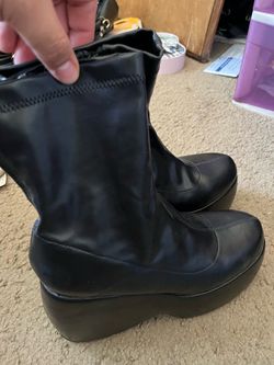 Black Platform Ankle Boots