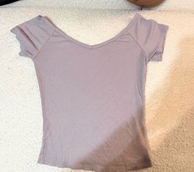 Lavender Ribbed Cap Sleeve Top
