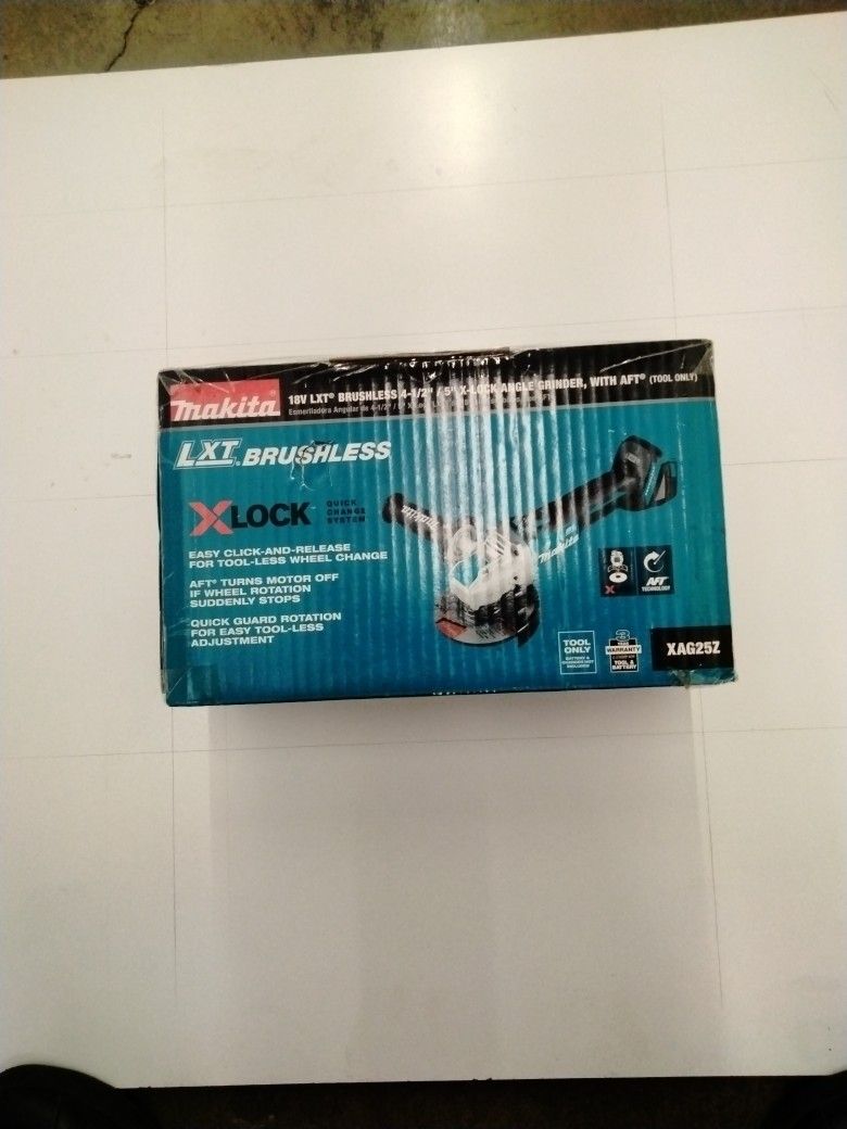 Makita 18V LXT Lithium-Ion Brushless Cordless 4-1/ 2 in. /5 in. X-LOCK Angle Grinder with AFT, Tool Only