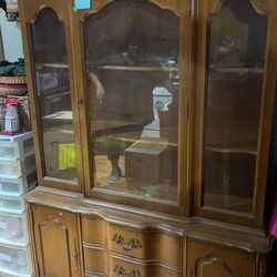 Vintage Solid Wood Bassett China Cabinet