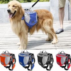 New Adjustable Doggie Backpack W/ Harness 