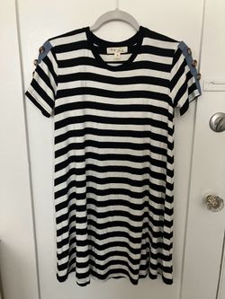 Daisy Island Striped Dress, Size S