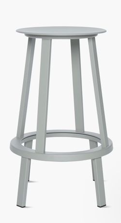 X2 Hay Two Revolver Stools Counter Height Sky Grey