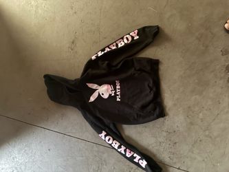 Black and purple playboy hoodie