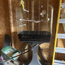 Large Bird Cage W Stand