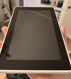 White kindle fire tablet