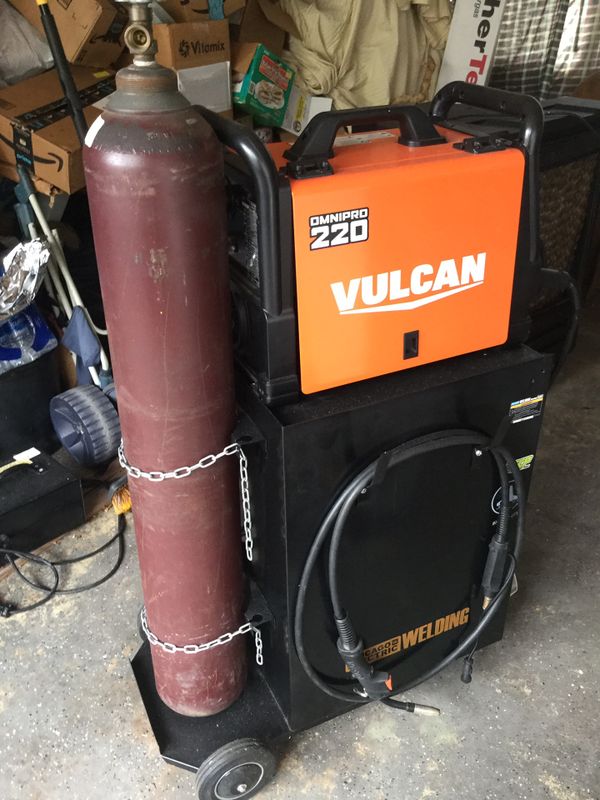Proffessional Vulcan 220, Tig & MiG Welder with custom Cart (Excellent Condition) for Sale in