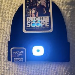 NEW Night Scope Rechargeable LED Beanie Black 