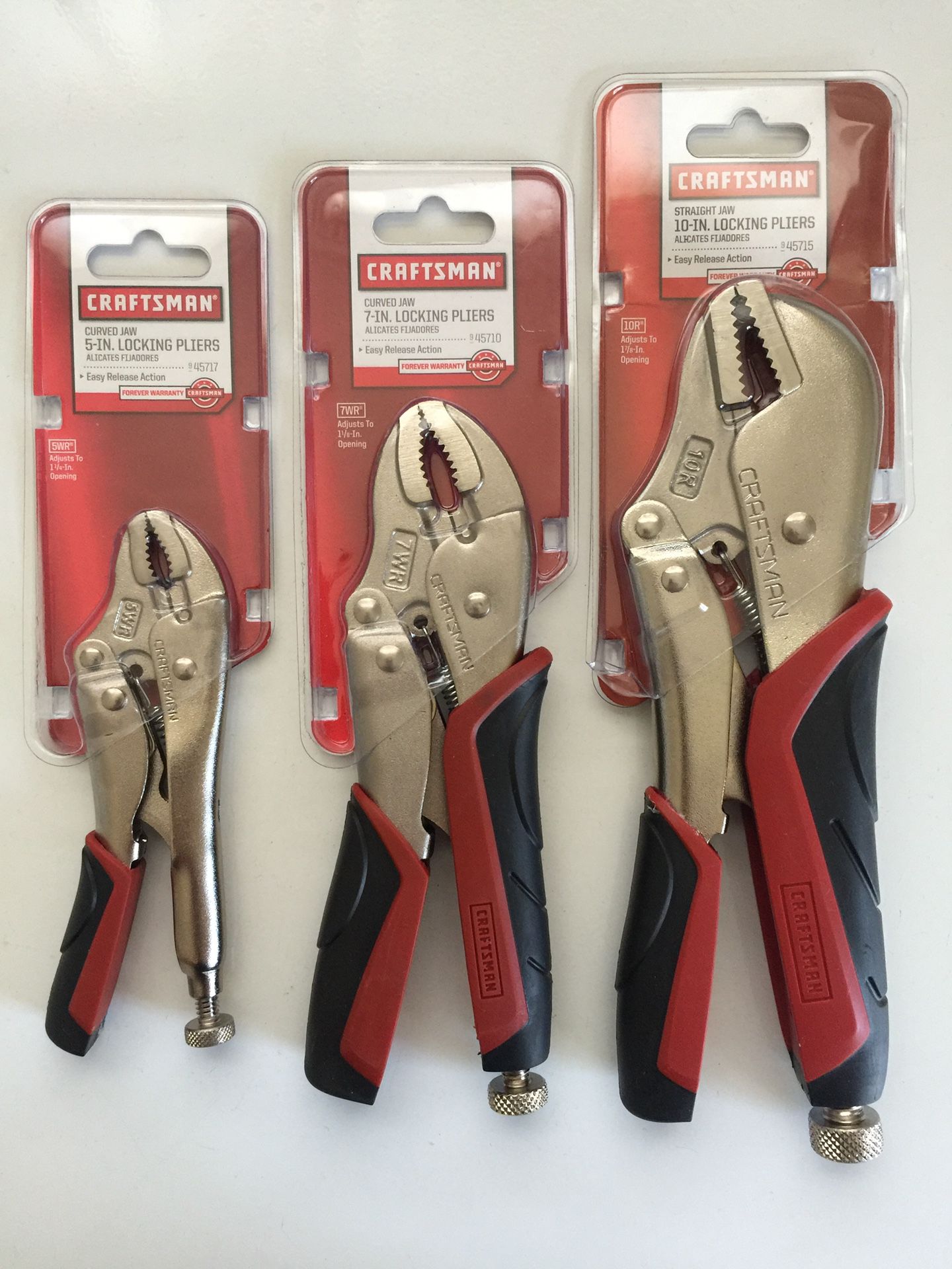 Craftsman 3pc. Locking Plier Set New