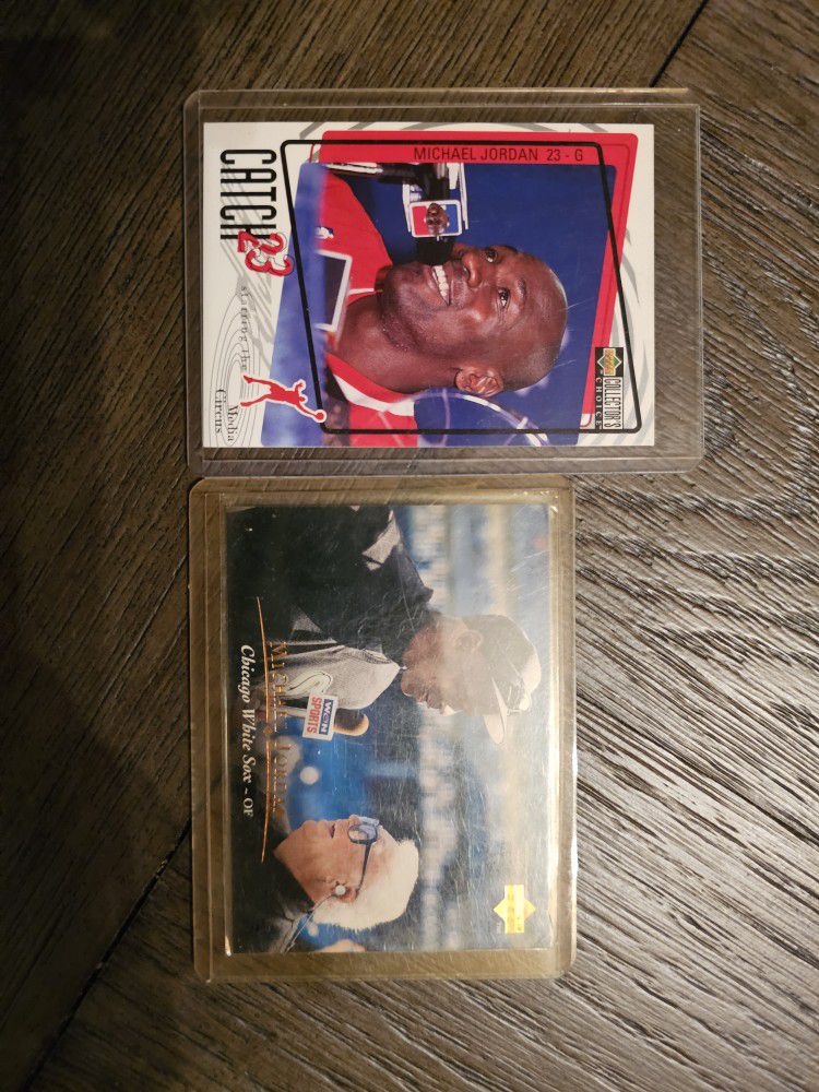 Michael Jordan baseball and basketball cards