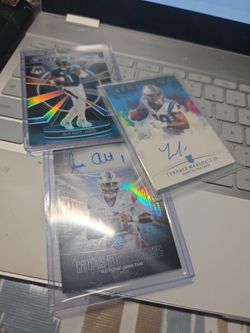 Set of three cards ' two are autographed