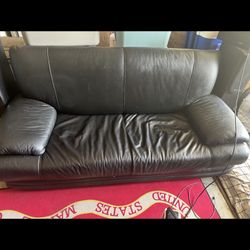 Black Leather Couch With Wheels