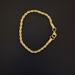 Premium 18k Rope Chain Bracelet