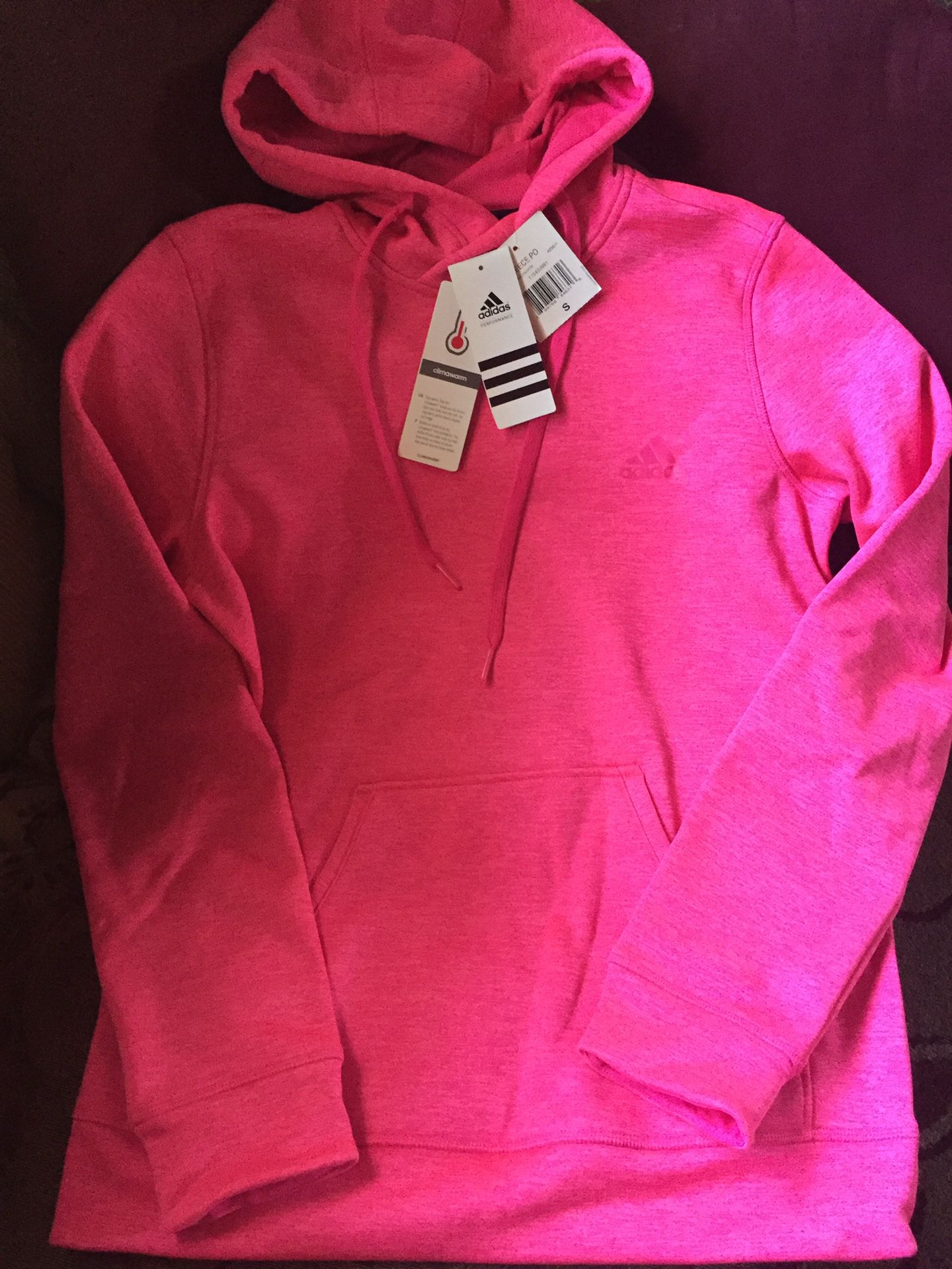 NEW Adidas pink women’s hoodie sweatshirt size small