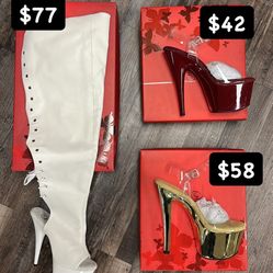 Size 8 Pleaser Shoes: Exotic Pole Dance Heels & Boots 