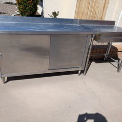 Commercial Quality Stainless Steel Cabinet and Prep Tables