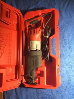 Milwaukee Corded 15Amp Super Sawzall in Case 💥💥👍🏽👍🏽. Only 65tomorrow, perfect!