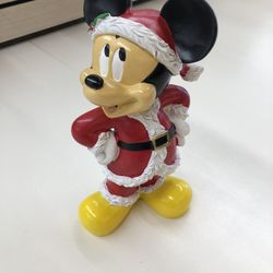 Disney Mickey Mouse in Santa Suit Garden Statue