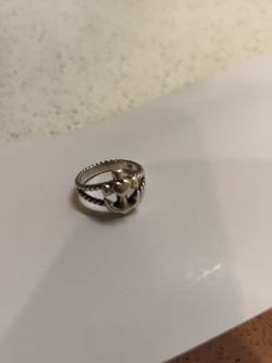 James Avery "faith, hope, love" cross heart anchor ring