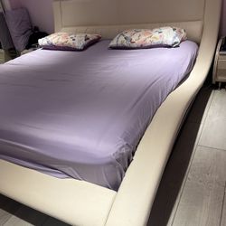 King Size Bed Frame - White Color