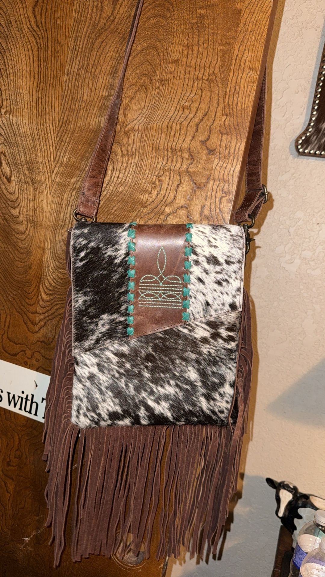 Cowhide Crossbody Purse