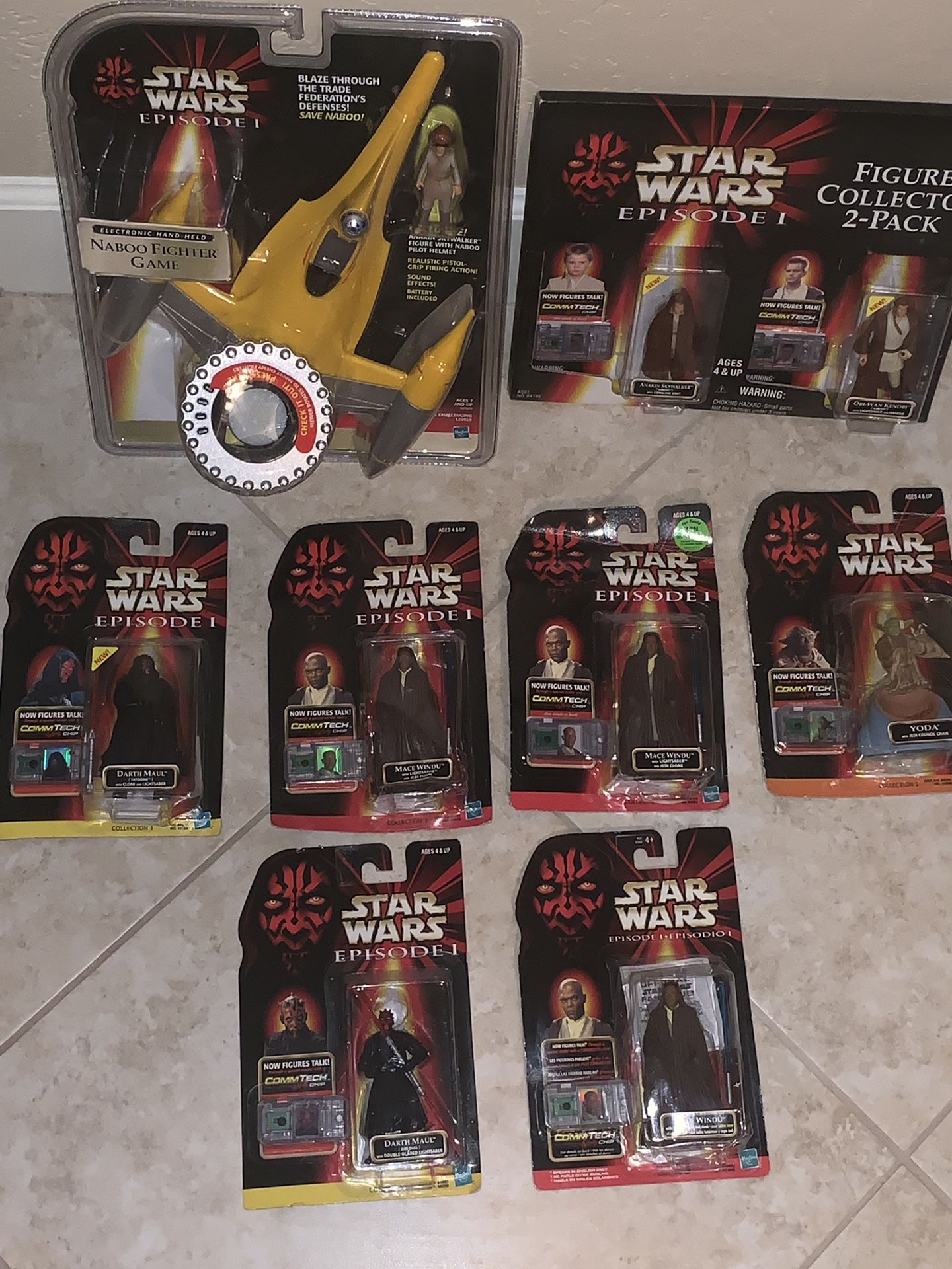 1998 Star Wars Episode 1... Lot of 8 pieces.