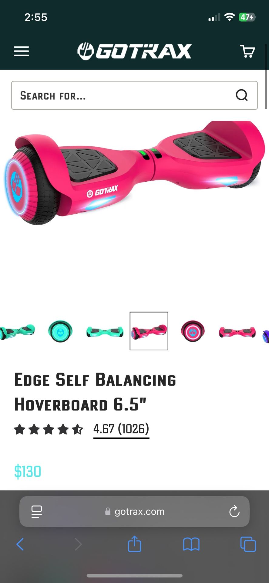 GoTrax hoverboard