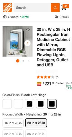Medicine Cabinet With Mirror/Lights