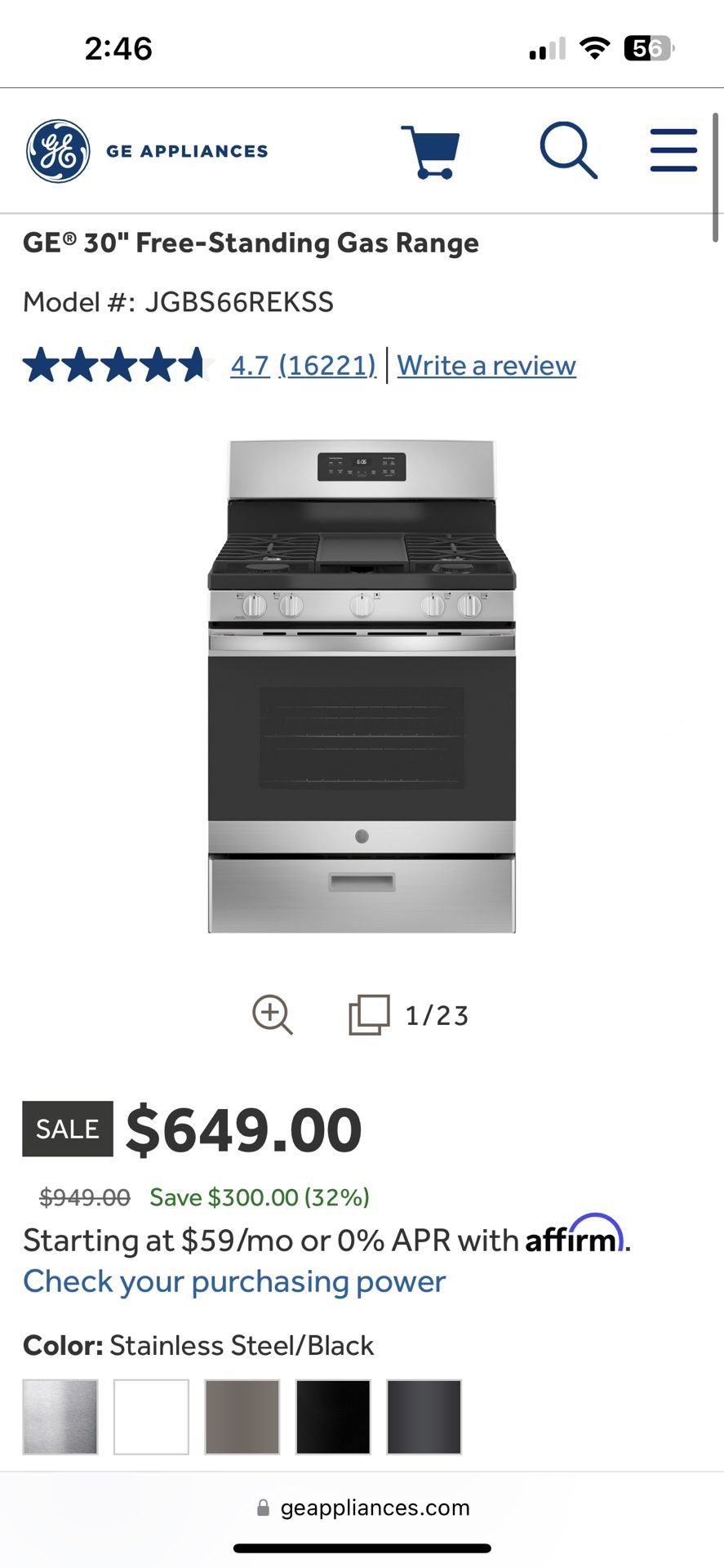 Ge Gas Stove