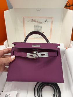 💜 Hermes Mini Kelly II – Anemone 💜