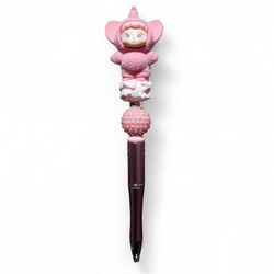 Dora Shanhai Dream TNT Space Beaded Ballpoint Twist Pen Pink Topper