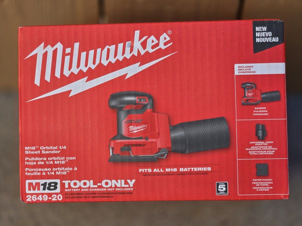 Milwaukee M18 1/4" Sheet Sander (Tool‑Only)