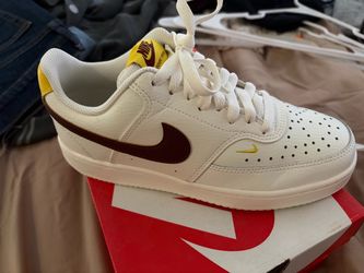 Women’s Nike Court Vision Low Yellow and Brown