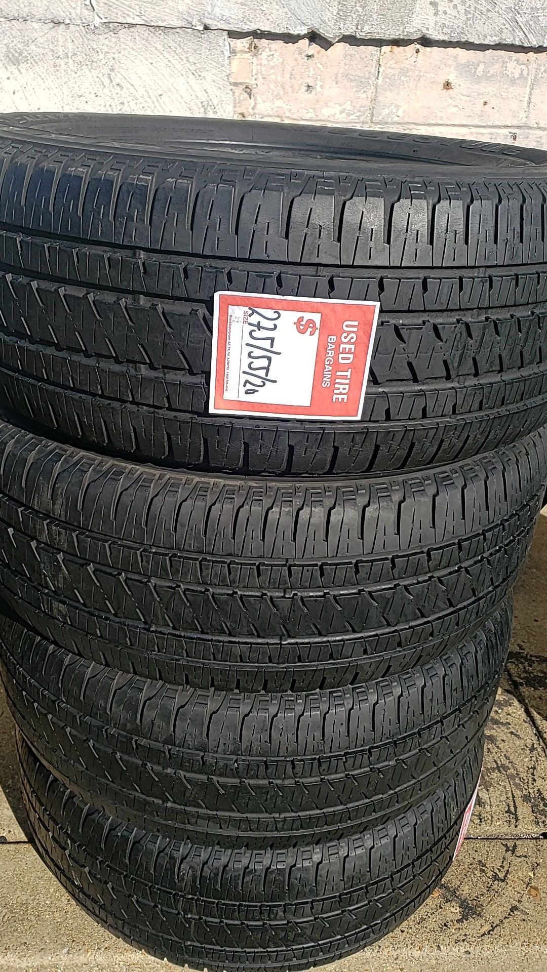 04 MATCHING BRIDGESTONE TIRES FOR SALE 275/55/20