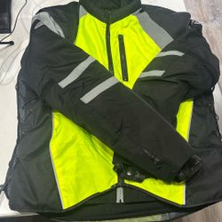 Joe Rocket Motorcycle Jacket With Highvis Vest, Size Large
