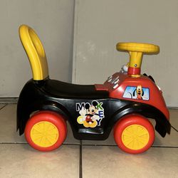 Light Up Walker And Mickey Mouse Car