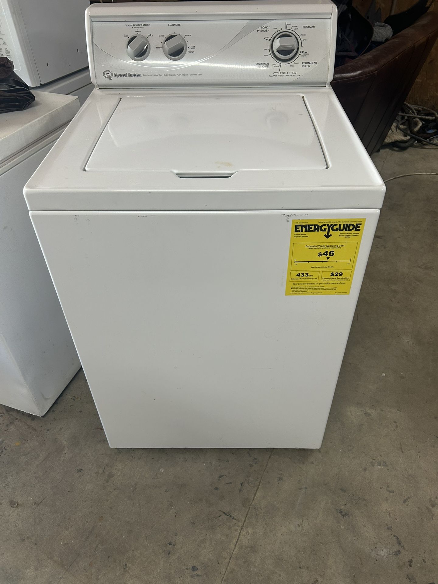 SPEED QUEEN WASHER