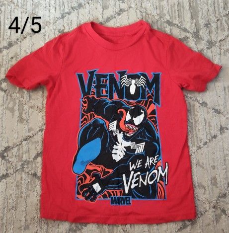 Venom Tee Shirt Size 4/5