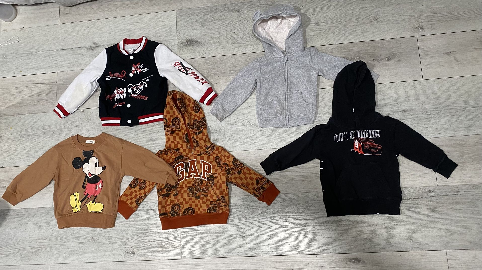 GAP Kids Brown Hoodie SHEIN Disney Carters Bundle Set Buttons Jacket Multicolor