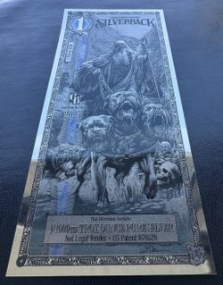 1 Silverback HADES Legends of Olympus #1 Silver Foil Note 1/1000 oz .999