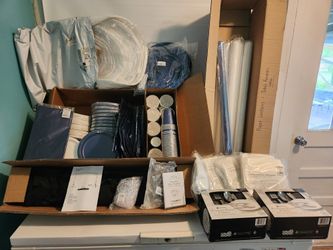 Wedding Party Decor New In Box Navy White