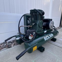 Rolair electric air compressor.