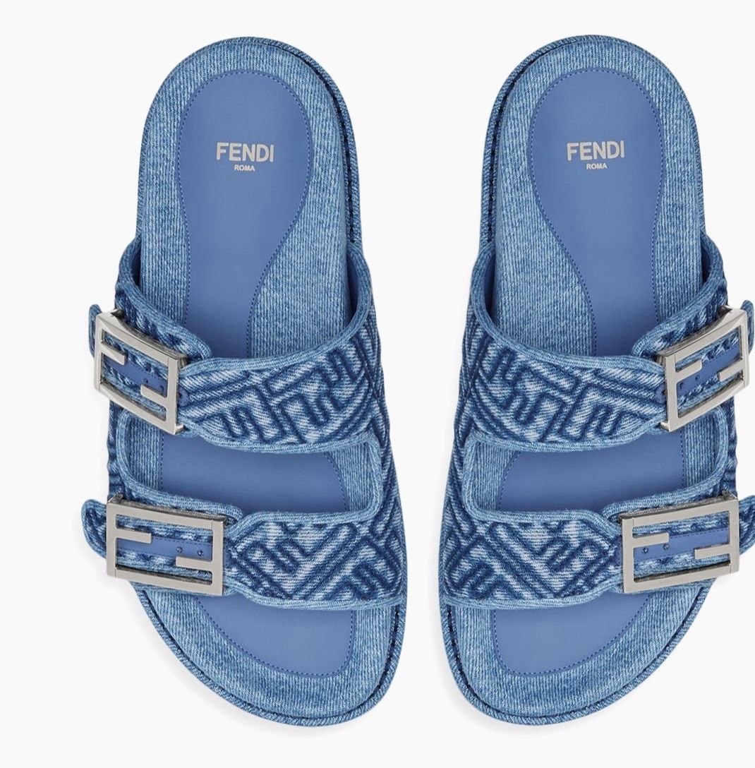 FF Feel Denim Sandals FENDI 100% Authentic Purchased From SAKS 38 (8)