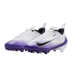 Nike Vapor Speed 3 White Court Purple HM8849-101 Football Cleats Men’s Size 9