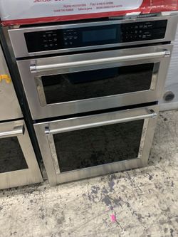 Kitchen aid microwave oven combo in stainless steel new open box