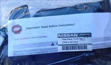 New Cargo Net - Nissan Altima Hideaway Trunk Cargo Net (Part#: T99C1-6CA0A) OEM