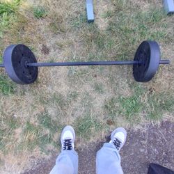 Bench Press Bar With Weights