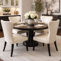 Luxury Custom Leather Dining Chairs – Set of 4 