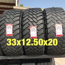 2 used tires 33x12.50x20 Atturo MT