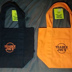 Trader Joe's Exclusive Trick-or-Treat Mini Canvas Tote Bags 